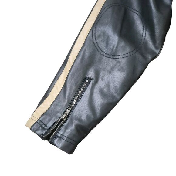 Black and Tan Bomber Jacket - Picture 5 of 10